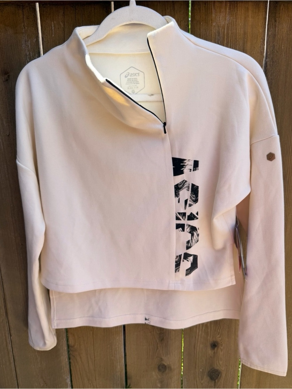 NWT ASICS‎ Pink Hex Cropped Sweatshirt XS
